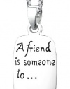 Sterling Silver A Friend Is Someone To, Dream, Cry, Sing, Laugh with  Reversible Pendant Necklace, 18