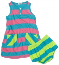 Splendid Littles Neon Stripe Dress, Aqua, 6-12 Months Splendid Littles Neon Stripe Dress, Aqua, 6-12 Months