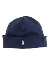 Adorable hat set in ultra-soft cotton jersey.