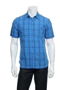 Alfani Red Men's Blue Plaid Button Down Shirt