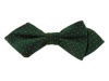 100% Silk Woven Hunter Green and Fuschia Mini Dots Patterned Diamond Tip Self-Tie Bow Tie