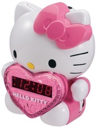 Hello Kitty AM/FM Projection Alarm Clock Radio with Battery Back-up Hello Kitty AM/FM Projection Alarm Clock Radio with Battery Back-up