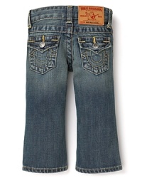 A rockin jean for your little dude, the Billy has a naturally-weathered wash and True Religion's signature details, like the button back pockets and logo embroidery. A rockin jean for your little dude, the Billy has a naturally-weathered wash and True Religion's signature details, like the button back pockets and logo embroidery.
