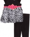 Sweet Heart Rose Baby-girls Infant Zebra Legging Set, Pink, 18 Months