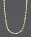 Add eye-popping style to your wardrobe. Necklace features a unique diamond cut popcorn chain crafted in 14k gold. Approximate length: 20 inches.