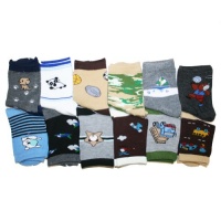 Kids Assorted Designs Crew Socks, 12 Pairs Per Pack. Kids Assorted Designs Crew Socks, 12 Pairs Per Pack.