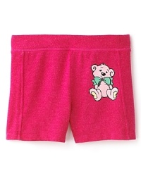 A cuddly teddy adorns this comfy cotton short from Wildfox kids. A cuddly teddy adorns this comfy cotton short from Wildfox kids.