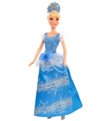 Disney's Cinderella is ready for the royal ball in her stunning gown, made complete with a matching tiara and shoes. Disney's Cinderella is ready for the royal ball in her stunning gown, made complete with a matching tiara and shoes.