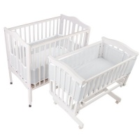 BreathableBaby Breathable Bumper for Portable and Cradle Cribs, White BreathableBaby Breathable Bumper for Portable and Cradle Cribs, White