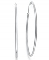 Go bold with these large hoop earrings by Unwritten. Crafted in sterling silver. Approximate diameter: 3 inches.