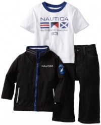Nautica Sportswear Kids Baby-boys Infant Mesh Jacket Set, Deep Black, 18 Months Nautica Sportswear Kids Baby-boys Infant Mesh Jacket Set, Deep Black, 18 Months