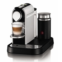This fully automated espresso machine is the ultimate tool for brewing a delicious single serving of espresso for a quiet moment alone, but it works so quickly that friends won't have to wait long. Developed exclusively for use with Nespresso's premium coffee capsules, its innovative Thermoblock technology guarantees precise temperature control. The 19-bar pressure pump extracts every bit of flavor from the coffee grounds. This fully automated espresso machine is the ultimate tool for brewing a delicious single serving of espresso for a quiet moment alone, but it works so quickly that friends won't have to wait long. Developed exclusively for use with Nespresso's premium coffee capsules, its innovative Thermoblock technology guarantees precise temperature control. The 19-bar pressure pump extracts every bit of flavor from the coffee grounds.