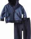 Kenneth Cole Baby-Boys Infant Hooded Jog Set, Navy, 18 Months