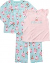 Carters Baby Girls Three Piece Princess Pajama Set 12 - 24 Months (18 months)