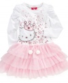 Treat your princess to a sweet surprise with this whimsical tutu dress from Hello Kitty.