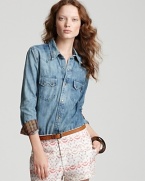 Free People Top - True Grit Denim