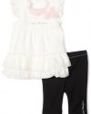 Calvin Klein Baby-Girls Infant 2 Piece Legging Set, Assorted, 24 Months