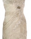 Sue Wong Nocturne Women's Beaded Organza Shutter Dress