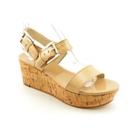 Michael Kors Kelsie Mid Wedge Womens Size 9 Nude Patent Leather Wedges Shoes Michael Kors Kelsie Mid Wedge Womens Size 9 Nude Patent Leather Wedges Shoes