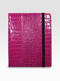 Secure and protect your iPad within this croco-embossed leather case, thoughtfully designed with inner leather-wrapped corner straps that allow you to hold the device vertically or horizontally.Fits first- and second-generation iPadsFor vertical and horizontal useLeatherChamois cloth lining8½W X 10HMade in USA Secure and protect your iPad within this croco-embossed leather case, thoughtfully designed with inner leather-wrapped corner straps that allow you to hold the device vertically or horizontally.Fits first- and second-generation iPadsFor vertical and horizontal useLeatherChamois cloth lining8½W X 10HMade in USA
