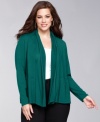 A peplum waist prettifies this plus size cardigan from INC. Layer it with chic shells or a even a favorite tee!