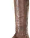 FRYE Women's Melissa Button Knee-High Boot,Dark Brown Brush Off Leather,9 M US