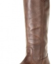 FRYE Women's Melissa Button Knee-High Boot,Dark Brown Brush Off Leather,9 M US