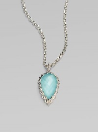 From the Superstud collection. A teardrop of milky blue quartz, faceted in striking pyramids, hangs from a sterling silver box chain.Blue quartz Sterling silver Chain length, about 18 Pendant length, about 2 Lobster clasp Imported From the Superstud collection. A teardrop of milky blue quartz, faceted in striking pyramids, hangs from a sterling silver box chain.Blue quartz Sterling silver Chain length, about 18 Pendant length, about 2 Lobster clasp Imported