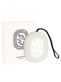 An innovative new way to scent your surroundings, specifically designed for small spaces; wardrobe, drawers. The porcelain pendent contains a highly scented hard wax palette that will gradually releases its scent for 2-3 months or longer. The pendent is fitted with a ribbon for hanging purposes. Feuille de lavande (lavender leaf) the scent calls to mind the lavender fields in the south of France; the sweet flowers and refreshing green leaves. An innovative new way to scent your surroundings, specifically designed for small spaces; wardrobe, drawers. The porcelain pendent contains a highly scented hard wax palette that will gradually releases its scent for 2-3 months or longer. The pendent is fitted with a ribbon for hanging purposes. Feuille de lavande (lavender leaf) the scent calls to mind the lavender fields in the south of France; the sweet flowers and refreshing green leaves.