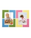 Don't miss a thing. This Pitter Patter picture frame from Gorham displays two of their silliest, happiest, funniest moments with a kid-friendly colorblock design.