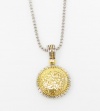 Designer Inspired Hammered Gold Circle Pendant