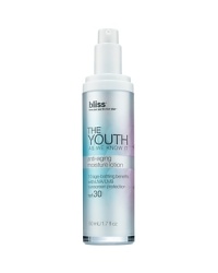 NEW! A lightweight daily age-fighting moisturizer with sunscreenThe Youth As We Know It anti-aging collection is packed with turn-back-time perks-but we've managed to squeeze in one more with the latest addition to the line. A daytime alternative to the much-loved moisture cream, this lightweight lotion boasts the same 10 age-battling benefits (visibly diminishing wrinkles, filling fine lines, hydrating and firming, to name a few), but adds SPF 30 to the mix for UVA/UVB protection that keeps both aging and burning at bay. It's a ‘sun'-beatable daily moisturizing must-have! 1.7 oz.• Provides broad-spectrum SPF 30 UVA/UVB protection• Helps even skin tone, smooth skin's texture, brighten and clarify• Soothes and replenishes skin NEW! A lightweight daily age-fighting moisturizer with sunscreenThe Youth As We Know It anti-aging collection is packed with turn-back-time perks-but we've managed to squeeze in one more with the latest addition to the line. A daytime alternative to the much-loved moisture cream, this lightweight lotion boasts the same 10 age-battling benefits (visibly diminishing wrinkles, filling fine lines, hydrating and firming, to name a few), but adds SPF 30 to the mix for UVA/UVB protection that keeps both aging and burning at bay. It's a ‘sun'-beatable daily moisturizing must-have! 1.7 oz.• Provides broad-spectrum SPF 30 UVA/UVB protection• Helps even skin tone, smooth skin's texture, brighten and clarify• Soothes and replenishes skin
