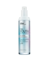 NEW! A lightweight daily age-fighting moisturizer with sunscreenThe Youth As We Know It anti-aging collection is packed with turn-back-time perks-but we've managed to squeeze in one more with the latest addition to the line. A daytime alternative to the much-loved moisture cream, this lightweight lotion boasts the same 10 age-battling benefits (visibly diminishing wrinkles, filling fine lines, hydrating and firming, to name a few), but adds SPF 30 to the mix for UVA/UVB protection that keeps both aging and burning at bay. It's a ‘sun'-beatable daily moisturizing must-have! 1.7 oz.• Provides broad-spectrum SPF 30 UVA/UVB protection• Helps even skin tone, smooth skin's texture, brighten and clarify• Soothes and replenishes skin