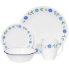 Corelle Livingware 16-Piece Dinnerware Set, Service for 4, Spring Blue