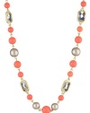 Anne Klein Sorbet Gold-Tone and Coral Colored 42 Strand Necklace
