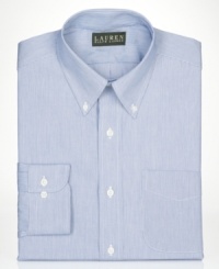 Put a twist on your classic business look with this dress shirt from Lauren Ralph Lauren.