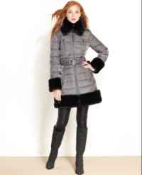 Whether you wear it with or without the luxe faux fur trim, Laundry's puffer parka keeps out the cold in style! A necessary addition to any outerwear wardrobe. Whether you wear it with or without the luxe faux fur trim, Laundry's puffer parka keeps out the cold in style! A necessary addition to any outerwear wardrobe.