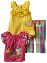 Nannette Baby-girls Infant 3 Piece Butterfly Plaid Capri Pant Set, Yellow, 12 Months Nannette Baby-girls Infant 3 Piece Butterfly Plaid Capri Pant Set, Yellow, 12 Months