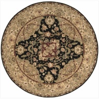 Nourison 2000 2028 Round Rug, Black, 6.0-Feet by 6.0-Feet Nourison 2000 2028 Round Rug, Black, 6.0-Feet by 6.0-Feet