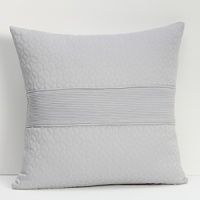 Fashioned from a luxe, cotton metelassé, this pillow is embellished with a textured geometric pattern allover. Elegant with trim and embroidered stripes down the middle, it complements the Vintage Tiles collection. Fashioned from a luxe, cotton metelassé, this pillow is embellished with a textured geometric pattern allover. Elegant with trim and embroidered stripes down the middle, it complements the Vintage Tiles collection.
