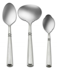 Flatter a variety of table linens and china with the Couplet 3-piece hostess set. Tapered handles lend a graceful accent to every meal. Set includes: large serving spoon, serving ladle and sugar spoon. Lifetime warranty. Flatter a variety of table linens and china with the Couplet 3-piece hostess set. Tapered handles lend a graceful accent to every meal. Set includes: large serving spoon, serving ladle and sugar spoon. Lifetime warranty.