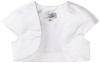 Us Angels Girls 2-6x Satin Capsleeve Bolero, White, 6