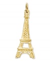 Ooo la la! This iconic charm represents France's world-renowned structure, the Eiffel Tower. Crafted in solid 14k gold. Approximate length: 1-1/10 inches. Approximate width: 2/5 inch.