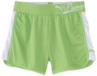 Puma - Kids Girls 7-16 Mesh Short, Green, Medium Puma - Kids Girls 7-16 Mesh Short, Green, Medium
