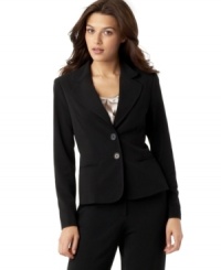 This feminine take on classic suiting from AGB features a nipped-waist fit with a hint of stretch for comfort. This feminine take on classic suiting from AGB features a nipped-waist fit with a hint of stretch for comfort.