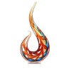 Luxury Lane Hand Blown Flame Sommerso Art Glass Sculpture 16 tall