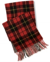 When being two-faced is an enviable quality: Reversible tartan muffler woven in a soft and sturdy lambswool blend from Polo Ralph Lauren. When being two-faced is an enviable quality: Reversible tartan muffler woven in a soft and sturdy lambswool blend from Polo Ralph Lauren.