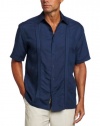 Cubavera Men's Short Sleeve Front Tucking Point Collar Shirt