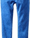 Baby Phat Girl's 7-16 Python Skinny Ankle Jeans, Blue, 7