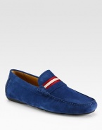 Classic design in smooth suede with stripe detail.Suede upperLeather liningPadded insoleRubber soleImported